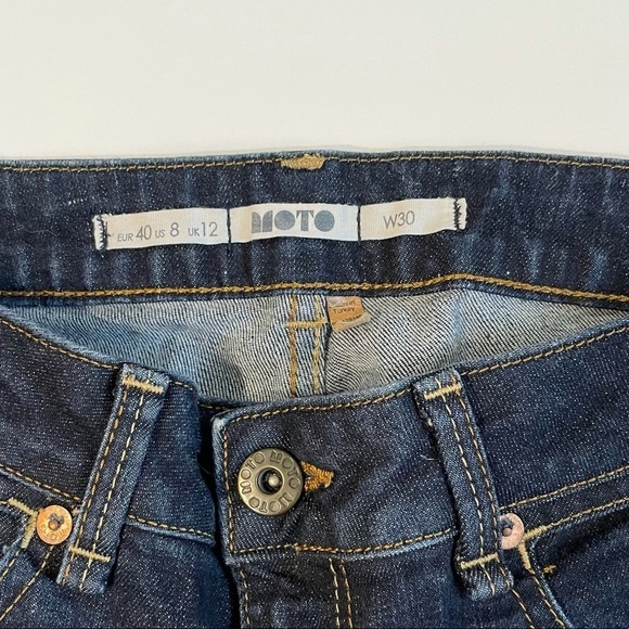 Moto Denim Bermuda Shorts - Picture 2 of 5